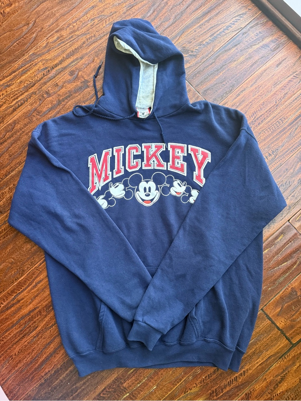 Vintage 90s Disney Mickey Mouse Hoodie Navy Size Medium